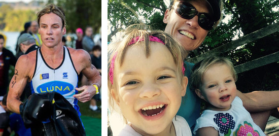 Andrea Fisher y familia