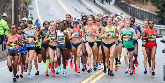 Boston Martahon Elite women run
