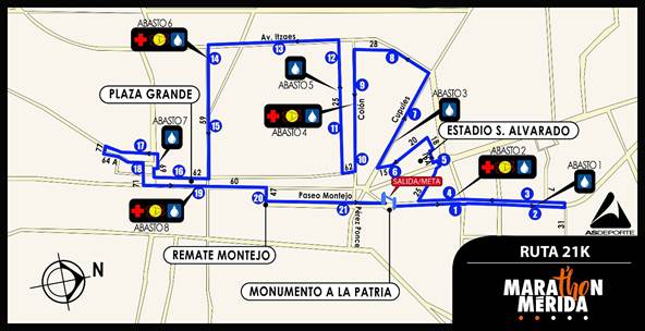 Marathon Mérida 2018 - Ruta 21 km