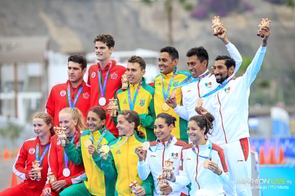 Podio Triatlón Relevos Mixtos Juegos Panamericanos Lima 2019