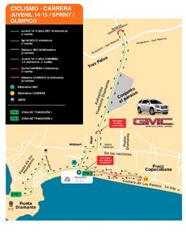 Triatlón Acapulco - Recorrido ciclismo