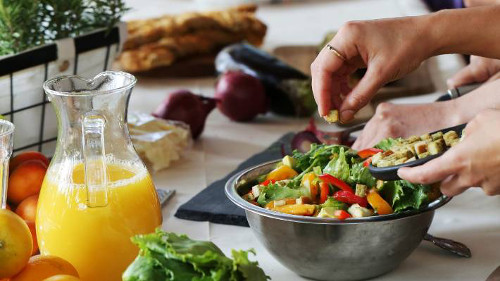 Preparación de ensalada