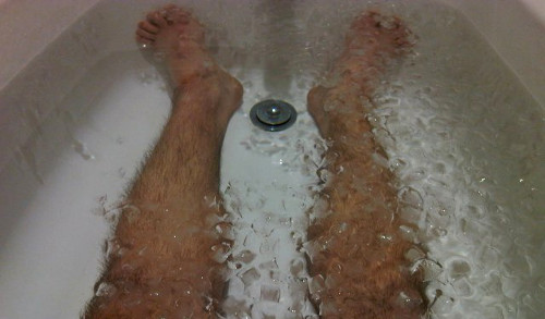 Baño en agua con hielos
