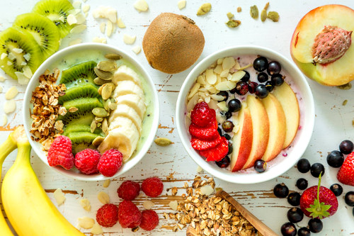 Yogurt y frutas